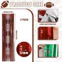 Boao 2 Pack Football Party Decorations 3.3x6.6 ft Shiny Tinsel Backdrop Green and Brown Football Tinsel Foil Fringe Curtains Backdrop Photo Props for Sports Rugby Birthday Party Home Decorations