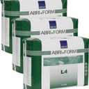 Abena Abri-Form Comfort Plastic-Backed Briefs, Level 4, (Medium To Large Sizes) Large, 36 Count
