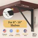 L Brackets for Shelves by Balin Designs for 8 inch - 10 Loom Style Shelves  Heavy Duty Decorative Shelf Brackets - Antique Rustic Farmhouse Mantel Shelf Bracket - Included Hardware - Set of 4