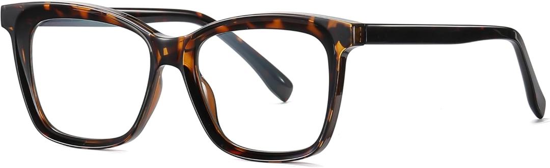 MAXJULI Blue Light Blocking Glasses,Anti Eyestrain & UV Protection Computer Eyeglasses TR90 6101 (Tortoise)