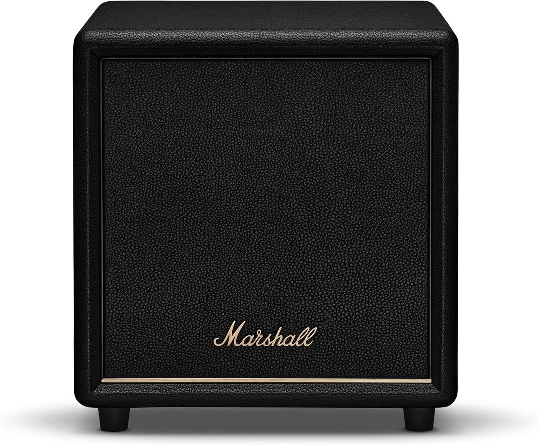 Marshall Heston Sub 200 Subwoofer - Deep Bass for TV, Movies, and Music | Bluetooth LE and RCA Mono Connectivity - Black