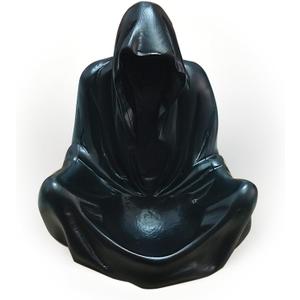 Black Goth Wizard Crystal Ball Stand Sphere Display, Natural Healing Feng Shui Glass Orb Holder Base Statue Decoration, for 30mm-50mm Sphere