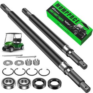 EZGO Rear Axle Shaft Kit, Golf Cart Rear Axle Shaft with Bearing Seal Kit Fits Electric EZGO TXT Medalist 1994-2013, EZGO Rear Spline Axle Shaft Driver Side & Passenger Side OEM# 20377G11 20377G12