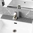 2 x Stone faucet mat for kitchen sink,stone faucet mat for kitchen sink,stone drying matFaucet Washer and Soap Dish Set,Super Absorbent Diatomite Faucet Mat, Kitchen Sink Accessories in 3 Colors (17.7in*4in, Dark Gray)