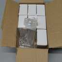 Liquid Perfume Bottles Empty Glass 30ml Portable Square Atomizer Bottle Transparent Refillable for Eau De Toilette - 8 Pack (Clear and Black)