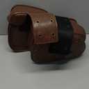 NICECNC Motorcycle Saddle Bags, PU leather Motorcycle Saddlebags, Reinforced Straps & Saddle Piece, with Cup Holder & Lock, Throw Over Saddle Bags Side Bags Universal Motorcycle Accessories, BROWN