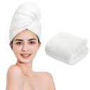 Microfiber Hair Towel Quick Dry Hair Towel Hair Drying Towels Suitable for All Kinds of Hair Ultra Absorbent Long and Thick Hair 20X40inch White (1pcs)