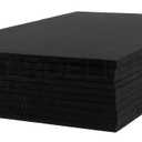 CleverDelights 8 x 12 Inch Black Foam Sheets - 10 Pack - 1/4" (6mm) Extra Thick Craft Sheets