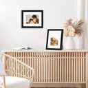 Americanflat 8x10 Picture Frame with Shatter-Resistant Glass - Set of 2 - Use as 5x7 Frame with Mat or Display 8x10 Photo Without Mat - Signature Collection - Photo Frames for Tabletop or Wall - Black
