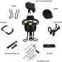 Lixada Bike Baby Seat Kids Child Safety Carrier Front Seat Saddle Cushion with Back Rest Foot Pedals