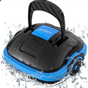 WYBOT Osprey 200 Cordless Robotic Pool Cleaner, IPX8 Waterproof, 180μm Fine FilterPowerful Suction, Dual-Motor, Automatic Pool Vacuum without Hoses for above/in Ground Swimming Pools Cleaning, Black