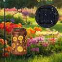 Sunflower Solar Lanterns Outdoor Waterproof, Birthday Sunflower Gifts for Women, Mom, Metal Hanging Solar Lights Outdoor for Patio Porch Yard Backyard Garden Decor