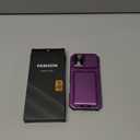 SSLOTSCASE for iPhone 17 Case with Card Holder & Sliding Camera Lens Cover & Hidden Kickstand & Camera Stand & Wallet, Hard Drop Protection Women Men Case Cover for iPhone 17 6.3'' 2025, Dark Purple