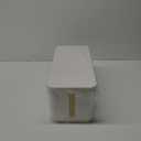 Cable Management Box, Large Cord Organizer Box to Hide Power Strip & Under Desk,TV Computer Wires Cable Organizer Hider Box with Cable Clips&Reusable Cable Ties for Home/Office(White)