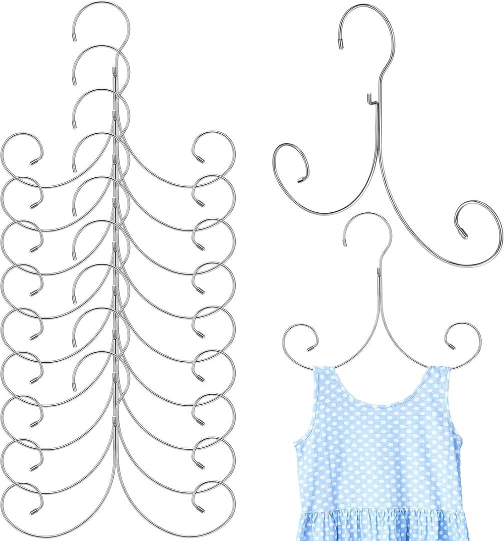 Colingmill 10 Pcs Lingerie Hangers Bathing Suit Hangers Life Jacket Non Slip Cascading Racks for Tank Tops, Sports Bra, Yoga Tops, Lingerie, Swimsuits