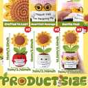 Chumia 6 Pcs Teacher Appreciation Gift Handmade Crochet Sunflower Teacher Gift Thank You for Helping Me Grow Positive Support Plant Gifts for Women Friend Graduation Present End Day of School Favors