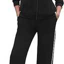 XIEERDUO Women's 2 Piece Lounge Sets Full Zip Up Sweatsuit Wide Leg Tracksuit Workout Outfits Fashion Airport Wear M