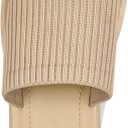Mysoft Women's Platform Sandals Slip On Comfortable Knit Slide Sandals, Size 6