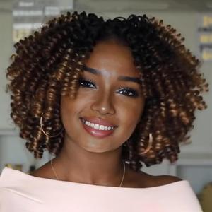 MIMAN 8 Packs 20 Inch Short Curly Crochet Hair for Black Women 12MM Blonde Spiral Curls Crochet Braids Synthetic Hair Extensions for Women DIY Mohawk Afro Braided Hairstyle (#1B/27)