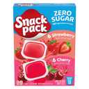 Snack Pack Zero Sugar Strawberry and Cherry Flavored Low Calorie Juicy Gels Cups, 3.25 oz., 12-Count Family Pack (EXP 06/09/27)