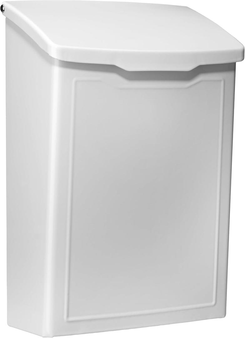 ARCHITECTURAL MAILBOXES 2681W White Marina Wall Mount Mailbox, Small