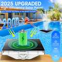 Solar Pool Fountain with Light Show,2026 Upgraded Large Solar Pool Water Fountain,Floating Pool Fountains for Above Ground Pool,Solar Floating Fountains Pump for Pool Pond-1PK(Dark Blue)