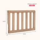 Dream On Me Toddler Guard Rail for Convertible Crib, Solid Wood Bed Rail for Toddler Bed Conversion, Sand Dunes