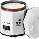DCIGNA 1.2L Mini Rice Cooker, Electric Lunch Box, Travel, Small, Removable Non-stick Pot, Keep Warm Function, Suitable For 1-2 People - For Cooking Soup, Rice, Stews, Grains & Oatmeal (Stainless Steel)