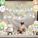 One Silly Goose Birthday Decor for Girls Boy First Birthday Party Decorations with Balloon Garland,Silly Goose Theme Ballon Banner, Cake Topper
