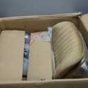 CangLong Modern Velvet Dining Chairs Set of 4, Modern Kitchen Chairs Comfortable Upholstered Armless Accent Dining Room Chairs with Metal Legs for Kitchen, Living Room, Yellowish Brown