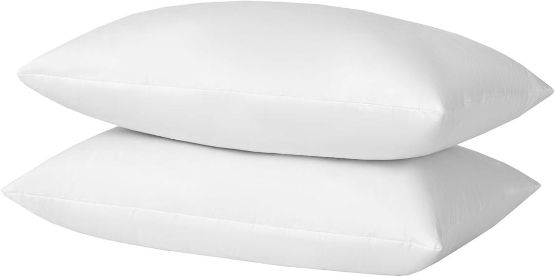12x20 Decorative Throw Pillow Inserts-Down Feather Pillow Inserts-Oblong-Cotton Fabric-Set of 2-White.