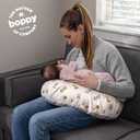 Boppy Nursing Pillow - Firm, Ergonomic U-Shaped Bottle and Breastfeeding Pillow with High Lift for Comfort and Support, Spacious Surface - Tan Happy Houseplants