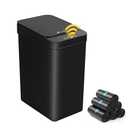 Black Bathroom Trash Can 2.6 Gallon Motion Sensor Trash Cans Automatic Touchless Garbage Bin Small Smart Trash Can for Bathroom,Kitchen, Toilet, Bedroom, RV