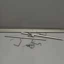 TONIAL Curtain Rods 32 to 86 Inch(2.6 to 7.2 ft), Telescoping Splicing 3/4 Single Rods for Windows 54 to 82 Inch(4.5 to 6.8 ft) Decorative Drapery Rod with Acrylic Diamond Finial, Nickel