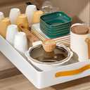 Pull out Cabinet Organizer, Heavy Duty Slide Out Drawers for Kitchen Cabinets, Pantry Shelves Fixed With Adhesive Nano Film, Pull Out Drawers with Leather Handle,12" W x19 D x 2.5" H (1PC)