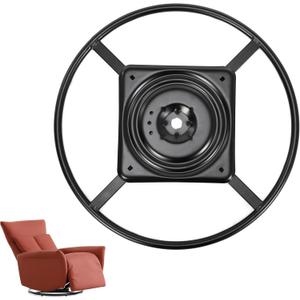 Frassie 24 Inch Recliner Chair Swivel Ring Base Replacement with 10 Inch Plate, Heavy Duty Rocking Single Sofa Bottom Ring Part