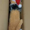 Afirst Christmas Dog Lighted Decorations, Dog with Christmas Hat Lighted Up Outdoor Lighted Holiday Displays Gift for Home Garden Party Yard Porch Decor, 1 x 1 x 1 inches