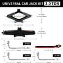 Scissor Jack Car Jack Kit 3 Ton (6614 lbs) Tire Changing Kit with Lug Wrench Suitable for Sedans, SUVs, and MPVs