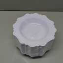 COLOSUS 60 Pack White Plastic Bowls, 12 oz Disposable Soup Bowls, Premium Plastic Dinner Bowls,Heavy-duty Dessert Salad Bowl for Party, Wedding, Dinner, and Catering