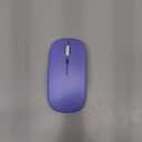 WREANU Wireless Bluetooth Mouse Rechargeable Laptop Mice with LED Lights Silent Slim Use(BT5.2 and 2.4G Portable USB Receiver)Dual Mode Computer Mouse for Laptop/iPad/Tablet/Apple/Computer/Mac(Purple)