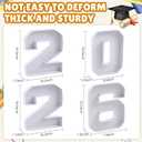 2026 Graduation Decorations - 4 Pcs 2026 Cap Charcuterie Fillable Numbers Charcuterie Board Box Serving Trays Graduation Centerpieces for Tables Grad Party Decorations Supplies(White,Cap and 2026)