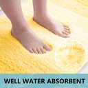 Arotive Microfiber Bathroom Rugs, Shaggy Soft and Absorbent Bath Rug, Non-Slip, Thick Plush Machine Washable Dry Bath Mats for Bathroom, Tub and Shower, 24x16, Yellow, Rectangular