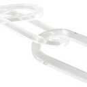 Deco 79 Acrylic Plastic Chain Decorative Sculpture Oval 5 Link Home Decor Statue, Accent Figurine 27" x 0" x 4", Clear