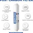 iSpring FT15US Inline Post Carbon Replacement Water Filter Cartridge for RO100/PH100 Reverse Osmosis Systems, Made in USA, 1 Count
