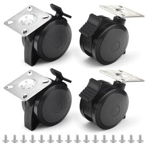 4 Pack 69828 69827 Locking Caster/Grill Wheels for Weber Spirit 200/300 Series Gas Grills (2013 and Newer) with Up Front Controls for Weber E-310 E-210 Grill Wheels Replacement Parts