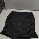 Women's Stretch High Waist Ruched Bodycon Double Layer Casual Mini Skirt (X-Large, Black)