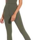Annebouti Adjustable Spaghetti Strap Jumpsuits for Women One Piece Full Length Rompers Square Neck Workout Bodysuit (Medium, Style-2 Army Green)