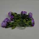 Luyue 10PCS Artificial Roses Flower with Stems Slik Fake Flowers Bouquet Realistic Long Stem Faux Rose for Valentines Day Wedding Home Decor (Light Purple)