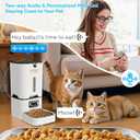 TYM Automatic Cat Feeder with Camera, 5G WiFi Auto Cat Dog Food Dispenser with APP Remote Control, 7L Large Food Storage for Multiple Pets, Scheduled Feeding, Stainless Steel Bowl, Easy Clean, White