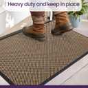 DEXI Front Door Mat Outside Entrance, 2x4 ft Rubber Entry Doormat Heavy Duty, Non Slip Welcome Mats for Inside House Floor Entryway Exterior Patio, Beige
